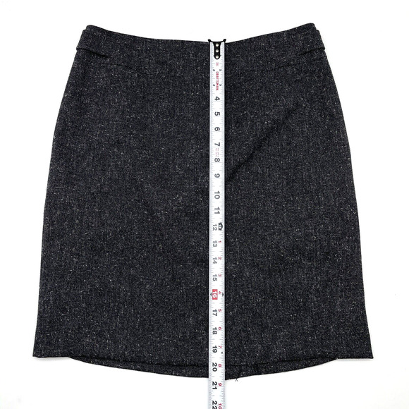 Rafaella Black Tweed-Style Polyester Straight Pencil Skirt Women's 4 30x20" - Picture 7 of 12